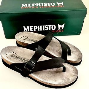 Mephisto Helen Black Sandals Sz 10